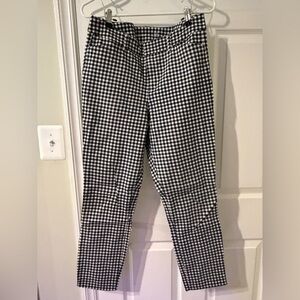 Old Navy High Rise Pixie Pants, Black and White Checkered Gingham